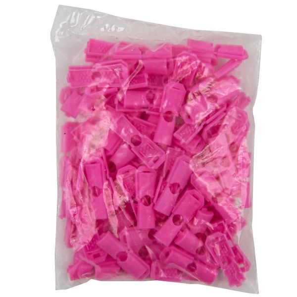Наконечник для шнура пластик 13х9 мм, ПП, розовый, 100 шт