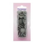 Пуговица на ножке 15мм 24 шт (17-1501 серый), 57092