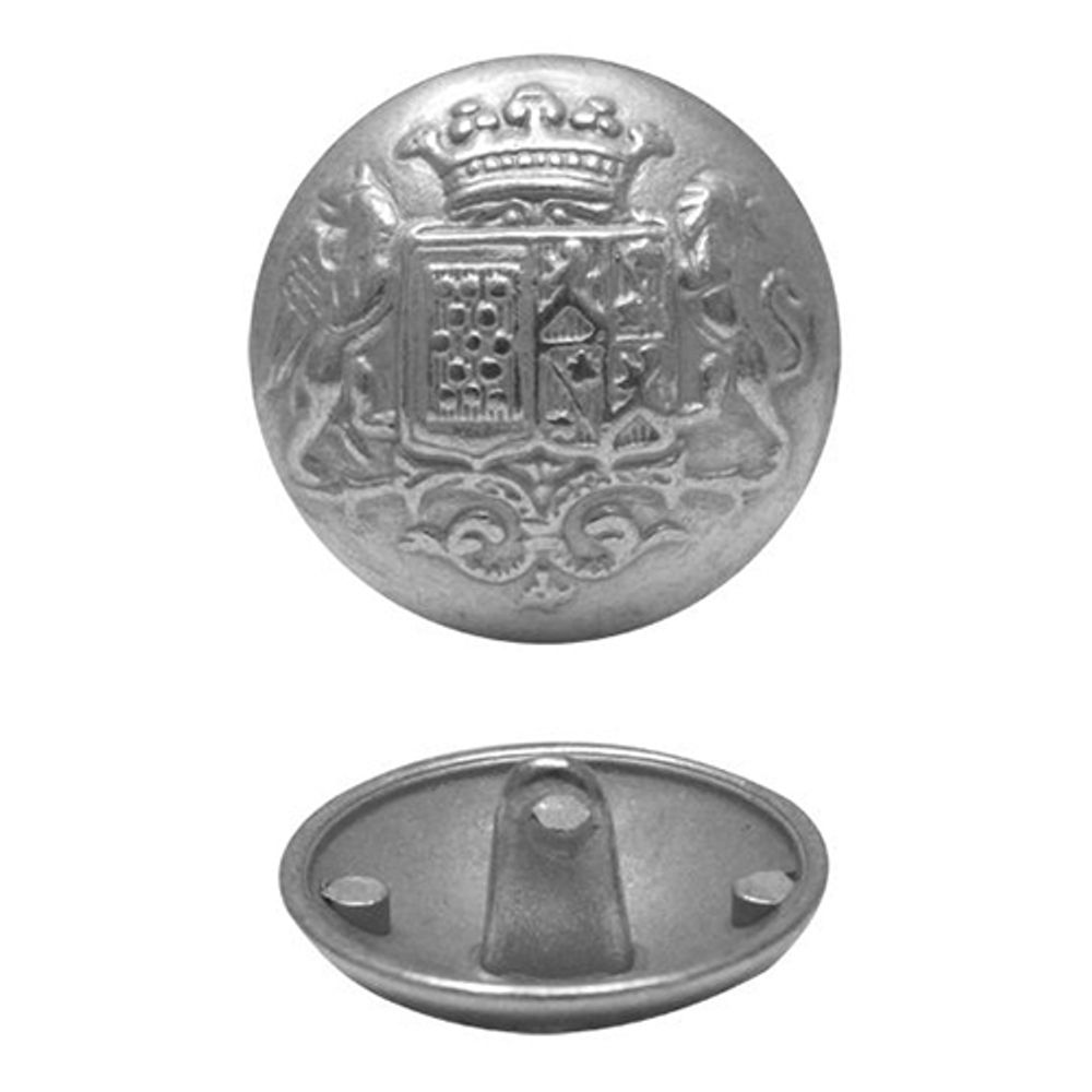 Пуговицы на ножке 20 мм, мет.мат, сер." Герб", 24 шт
