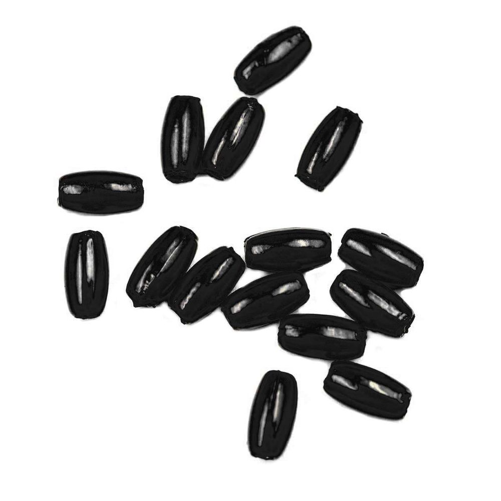 Бусины пластик (жемчуг) 3х6 мм, 15 г, Astra&Craft, J560 черный