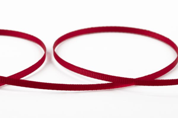 Лента репсовая (в рубчик) 3.0 мм / 91.44 метра, 051 красный, Gamma GR-03