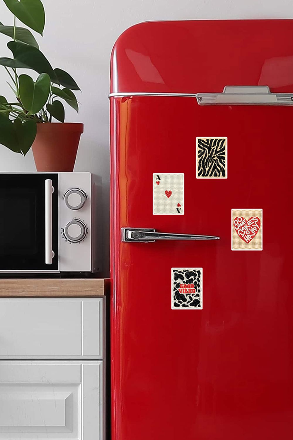 Кристальная (алмазная) мозаика Фрея ALVM-400, набор магнитов, Микс в стиле LOVE, 7.5х10 см