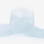 Лента капроновая (органза) 38.0 мм / 22.8±1 метра, 086 св. небесный, Blitz OR-38