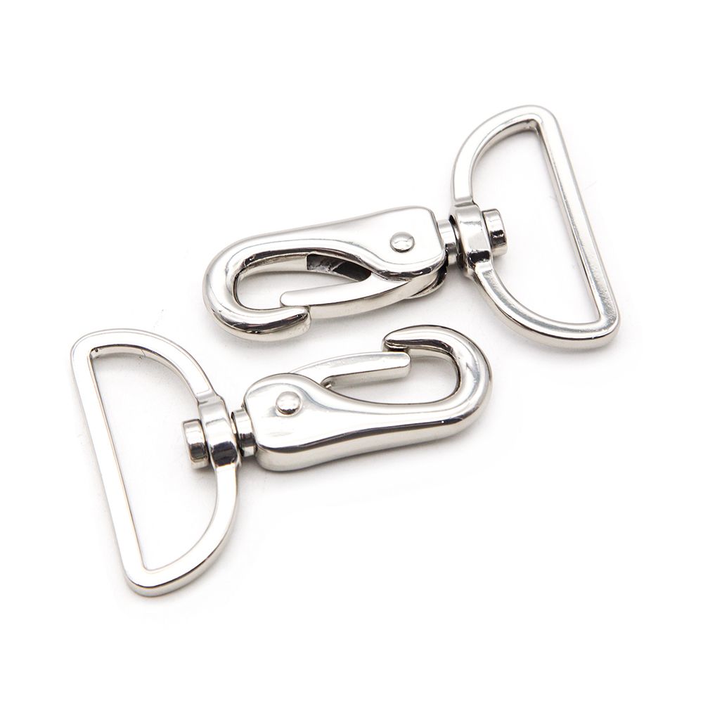 Карабин металл 38.0 мм (62х45 мм), никель, 4 шт