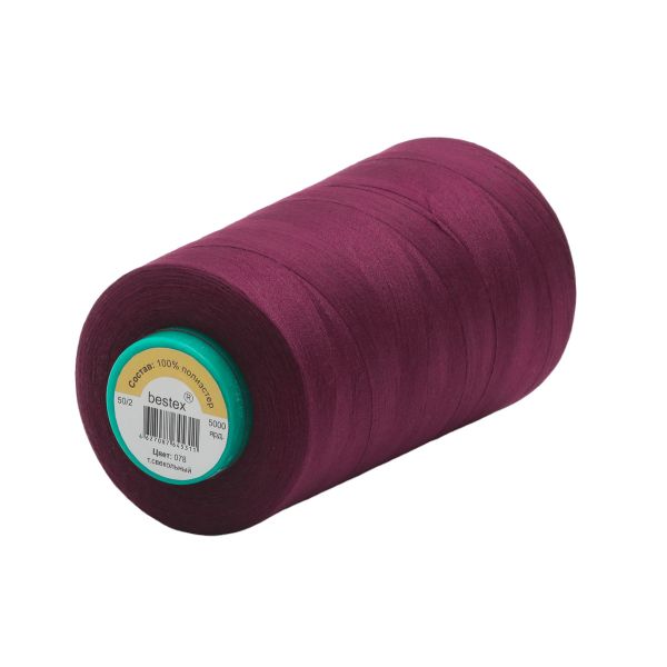 Нитки универсальные Bestex 50/2, 4570 м (5000 ярд) / 1 кат., 078 марсала
