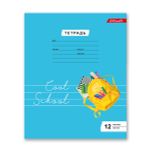 Тетрадь ученическая школьная A5+ 12 л. на скобе, белизна 100%, 25 шт, линия, 000362 учиться, Светоч 12ТСКд5_1_3_2