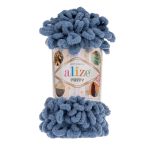 Пряжа Alize (Ализе) Puffy / уп.5 мот. по 100 г, 9м, 374 голубой A