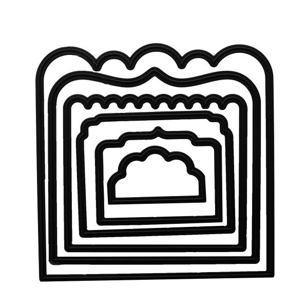 Форма для вырубки Рамочки Фигурные, 104x104 мм, SCB20022827