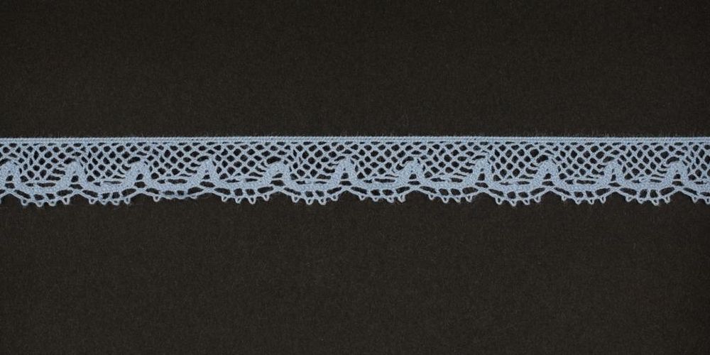 Кружево вязаное (тесьма) 12 мм цв.голубой, Alfa, 25 метров, AF-353-040 Кружево вязаное (тесьма) 12 мм цв.голубой, Alfa, 25 метров, AF-353-040