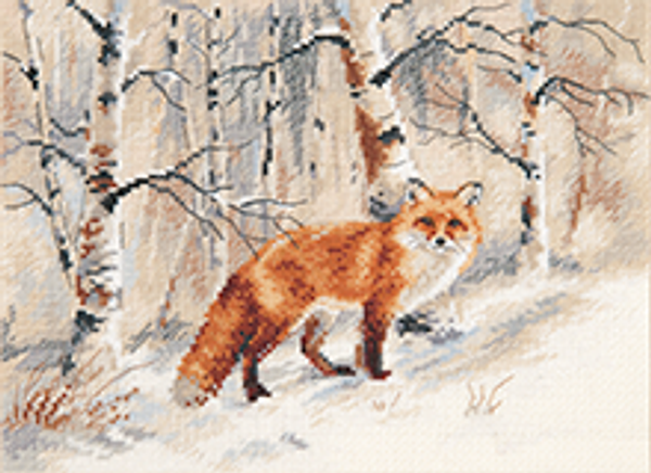 Набор для вышивания нитками Алиса, Лисица 23х17 см