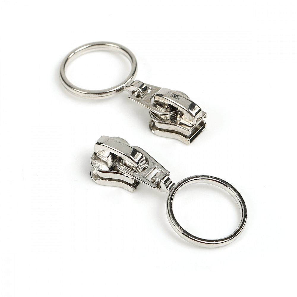 Слайдер (замок) для молнии трактор Т5 (5 мм), кольцо, цв.никель уп.500 шт, Mzipp