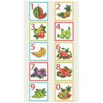 Ткань для пэчворка Peppy Грамотейка, рулон 112 см / 5 метров, ГР-02 цифры Панель, Peppy