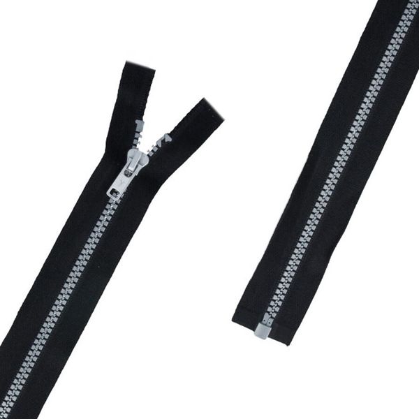 Молния трактор Т4 (4 мм) 1 зам., разъем., 40 см, 000 под алюминий, черный, G304 Gamma, 10 шт