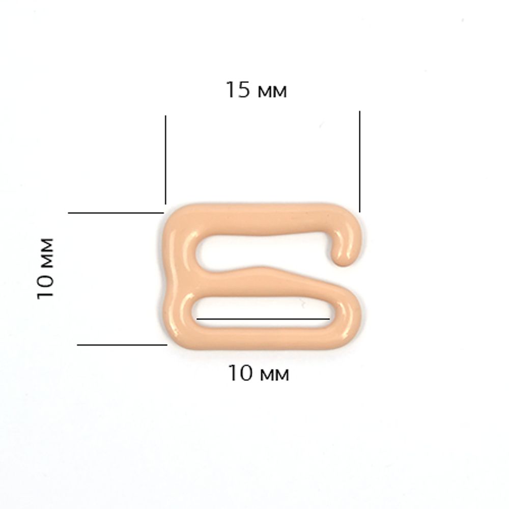 Крючки для бюстгальтера металл 10.0 мм, 6 шт, 03 бежевый SH