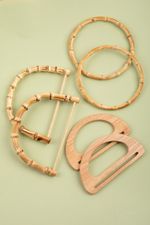 Ручки для сумки 17.5х10 см, 2 шт, HA-31 светлое дерево, Gamma