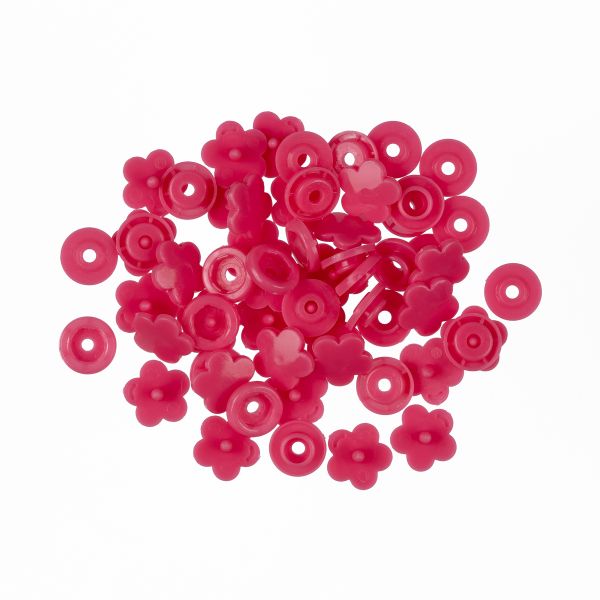 Кнопка рубашечная установочная пластик ⌀12 мм, 500 шт, 010 ярко розовый, Micron POM-12 FL/500