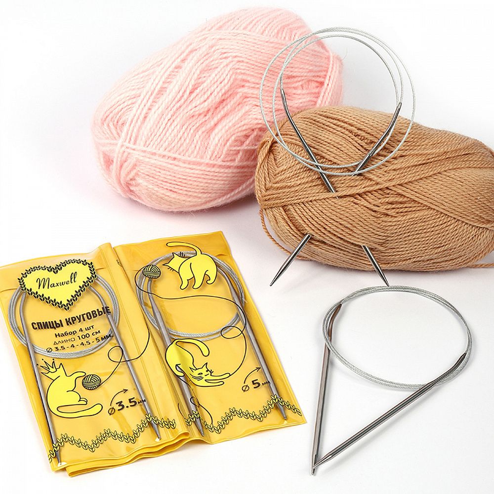 Набор круговых спиц Maxwell Gold 4 шт длина 100см 3.5-4-4.5-5мм