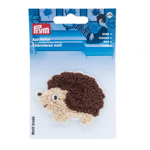 Термоаппликация Ежик, 6.6x5.1 см, бежевый цвет, 1шт, Prym, 923236