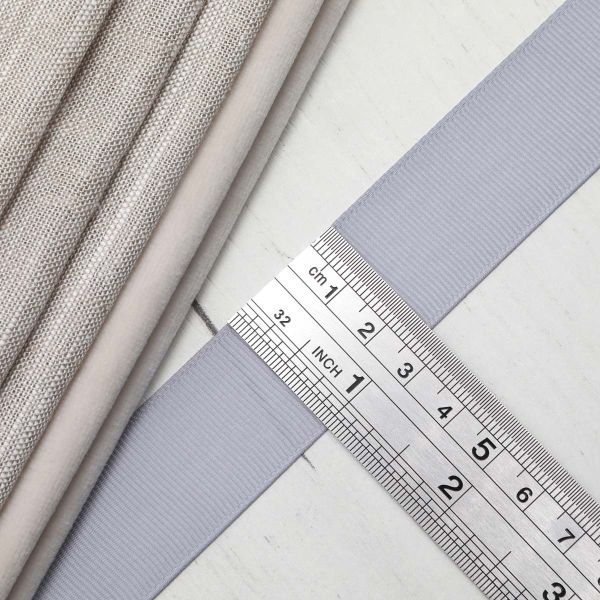 Лента репсовая (в рубчик) 25.0 мм, 151 серо-голубой, уп.18,28 м