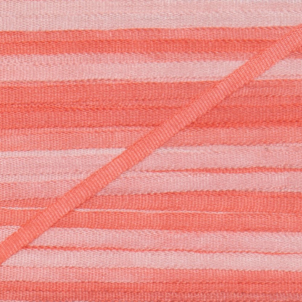 Лента (тесьма) шелковая 2.0 мм / 9.1±0.5 метров, M016 коралловый/бл.розовый, Gamma SRM-2