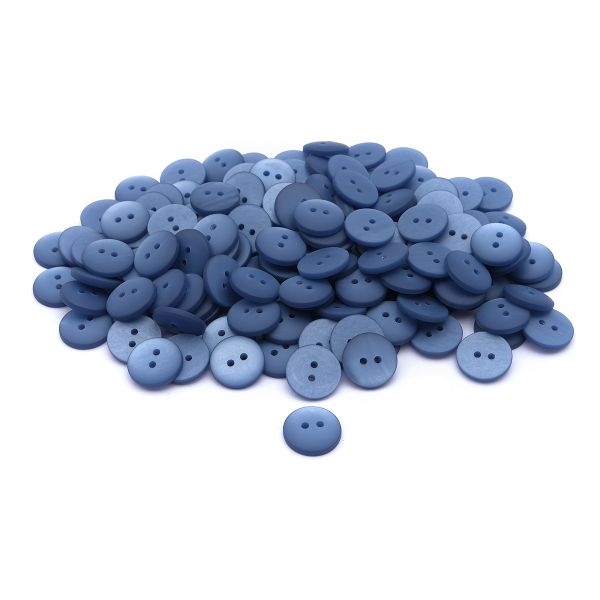 Пуговицы на 2 прокола 22L (14мм), пластик (col.41 сине-голубой), CR-K18M, 144 шт