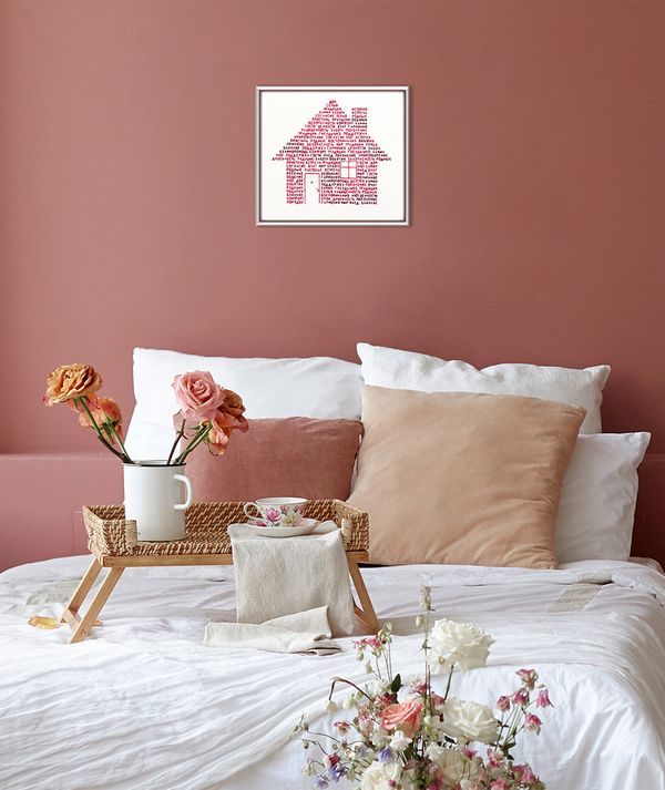 Набор для вышивания нитками Panna SO-7552, Дом из слов, 21.5х19 см