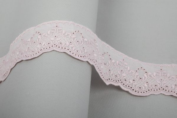 Кружево шитьё 54 мм / 10 м, св.розовый, Gamma GYEM-5401