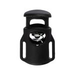 Фиксатор (зажим) для шнура пластик 1 отв., ⌀5.0 мм, 24 шт, №01 черный, Micron A 8852