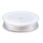 Нитки спандекс без оплетки ⌀0.5х1 мм, 30 м, белый, 10 катушек