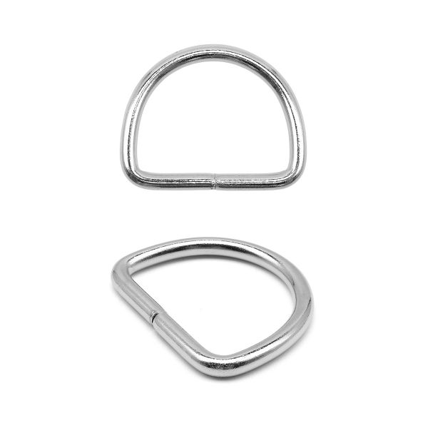 Полукольцо сварное металл внутр. 51 мм (внешн. 63х50 мм, ⌀6 мм), 6 шт, никель, Р-06-23