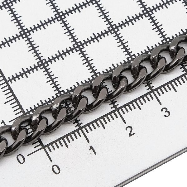 Цепь алюминиевая 9,2х7,2 мм, 10 м, чер.никель