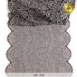 Кружево бельевое эластичное 240 мм / 25 м, 40992, цв.168 серебристый пион+черный, Kruzhevo