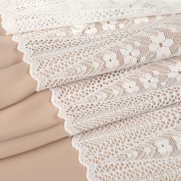 Кружево бельевое эластичное 220 мм / 18 м, 1909, цв.004 белый, Kruzhevo