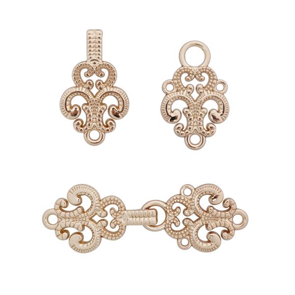 Крючки пришивные декоративные 59х20 мм, gold, 6 шт