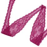 Кружево эластичное (стрейч) 100 мм / 10 метров, бордовый, 2.142-144Р