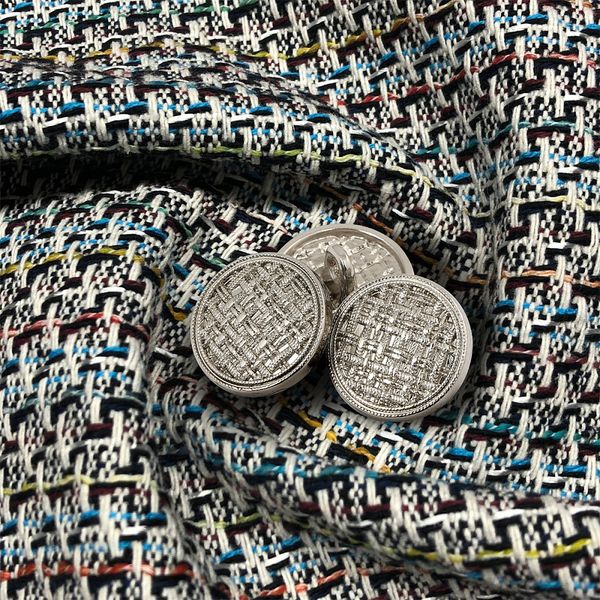 Пуговицы на ножке металлические 24L=15мм, С-MP06 цв.серебро, 10 шт