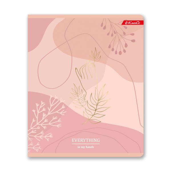 Тетрадь ученическая общая, тиснение фольгой, A5+ 96 л. на скобе, белизна 100%, 5 шт, клетка, 000342 Романтика, Светоч 96ТСК5_6_3_1