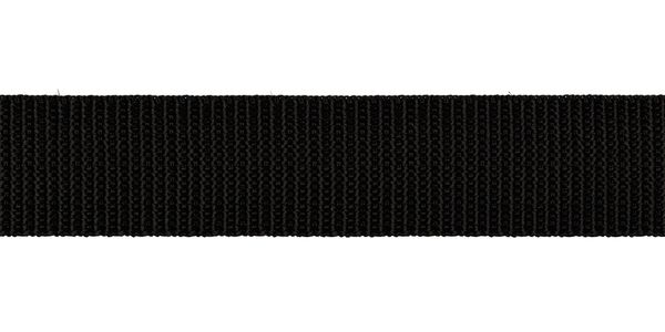 Стропа (ременная лента) 30 мм / 25 метров, толщ. 0.94 мм, [17.1 г/пог.м], 100% п/п, черный, Gamma 3075