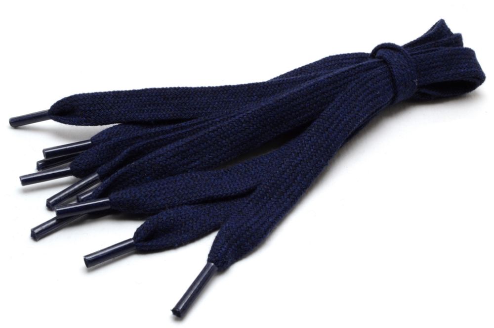 Шнурки хлопковые 10 мм, 120 см, 1 пар(a), №03 синий, Gamma ХБ-401/10