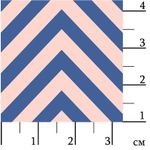 Ткань для пэчворка Peppy Бабушкин сундучок, рулон 112 см / 5 метров, БС-32 зигзаг я.синий, Peppy