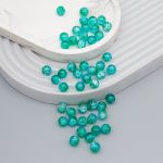Бусины стекло ⌀8 мм, кракле, 46 шт, Astra&Craft, SY 29 градиент голубой/зеленый, 1301138