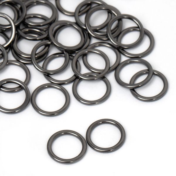 Кольца для купальника металл ⌀10.0 мм, черный никель, 010E.SW, 100 шт