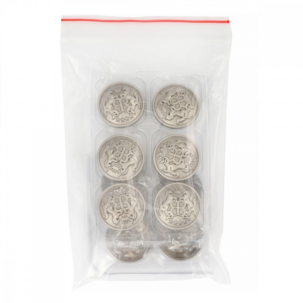 Пуговицы металлические на ножке 36L-23 мм, С-MP09 цв.серебро, 10 шт