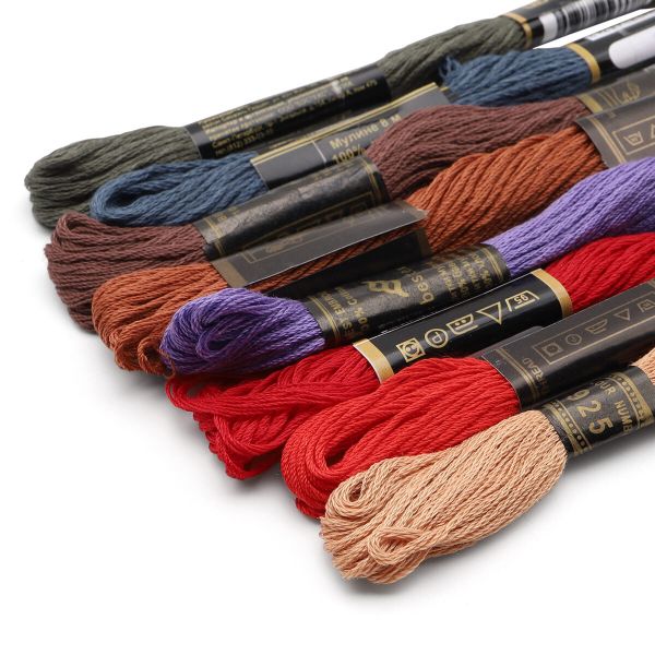 Набор хлопкового мулине, 8 шт / 8м, Bestex