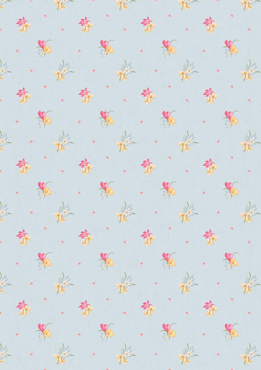 Ткань для пэчворка Peppy Весенний этюд, отрез 50х55 см, 146 г/м², ВЭ-17 голубой, Peppy