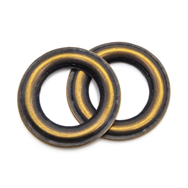 Люверсы металл ⌀_8.0 мм (внутр.), латунь, цв.латунь плоский, 50 шт, BIG