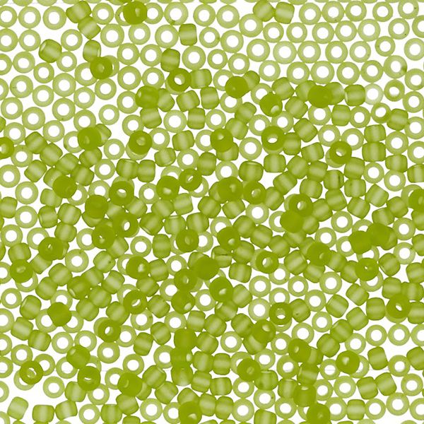 Бисер Toho 11/0 круглый (2.2 мм), 25 г (5х5 г), 0004F салатовый матовый