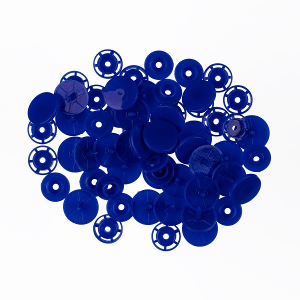 Кнопка рубашечная установочная пластик ⌀15 мм, 500 шт, 007 синий, Micron POM-15/500