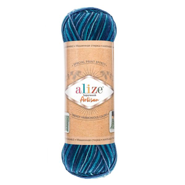Пряжа Alize (Ализе) Superwash Artisan / уп.5 мот. по 100 г, 420 м, 9017 секционный