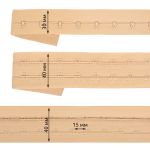 Застежки для бюстгальтера текстильные на мягкой ленте (2 ряда) 40 мм / 5 метров, шаг 15 мм, 01 бежевый